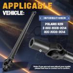 ATVMaster Front Propeller Drive Shaft Prop Fit for Polaris RZR S 800 2009-2014 | Fit for Polaris RZR 800 2008-2014, OE 1332439, 1332651, 1332904