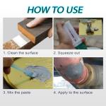 Metal Glue Heavy Duty Waterproof, Metal to Metals Adhesive, Liquid Weld, Welding Glue, Cold Weld, Exhaust Repair kit, Weld Stainless Steel, Iron, Aluminum, Fiberglass, Plastic, 1.76 oz