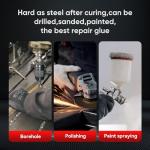 Metal Glue,Heavy Duty Welding,Epoxy Glue,Exhaust Leak Repair，Car Automotive for Body Filler Putty，for Plastics，Metals，Stainless Steel，Aluminum，Iron，1.76 oz