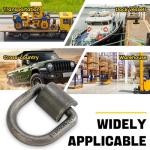 8 Pack Heavy Duty Weld On Forged D Ring, 1/2" D-Ring Tie Down Anchor for Trailer, Truck, RV, ATV, Farm Applications, 12,000 lbs MBS