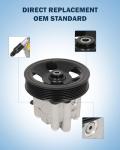 ECCPP Power Steering Pump fit for INFINITI QX4 2001 2002 2003 3.5L 3498CC V6 GAS DOHC Naturally Aspirated Replace #21-5284