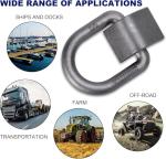 AYMMIC 3/8" Heavy Duty Weld-On Forged D Ring with MBS: 5,000 lbs, D-Ring Tie Down Anchor with Weld On Anchor Points for Trailer, Truck Cargo, RV, ATV Tiedowns, Farm Applications etc (20 Pack)