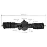WPHMOTO 330mm 13in Power Steering Gear Shaft Rack Pinion with M10 Tie Rod Ball End Joint Links 80mm for 4 Wheelers Go Kart ATV UTV Quad Drift Trike Buggy