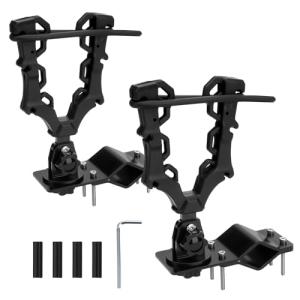 Upgraded Single ATV/UTV Gun Rack, Hunting Tool Holder Mount Compatible with UTV/ATV/Golf Cart/Bicycle, Holding Gun Bow Hunting Tool Shovel Hoe Sickle