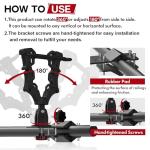 Upgraded Single ATV/UTV Gun Rack, Hunting Tool Holder Mount Compatible with UTV/ATV/Golf Cart/Bicycle, Holding Gun Bow Hunting Tool Shovel Hoe Sickle