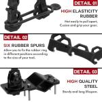 Upgraded Single ATV/UTV Gun Rack, Hunting Tool Holder Mount Compatible with UTV/ATV/Golf Cart/Bicycle, Holding Gun Bow Hunting Tool Shovel Hoe Sickle
