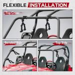 Upgraded Single ATV/UTV Gun Rack, Hunting Tool Holder Mount Compatible with UTV/ATV/Golf Cart/Bicycle, Holding Gun Bow Hunting Tool Shovel Hoe Sickle