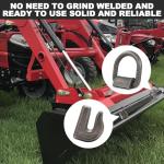 AYMMIC Heavy Duty Weld-On Forged D Ring, 1/2" D-Ring Trailer Tie Down Anchor, 3/8" Weld On Tractor Bucket Grab Hooks G70 Weldable Chain Hook,for Trailer, Truck Cargo,RV,ATV Tiedowns and More (6 Pack)
