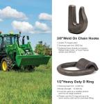 AYMMIC Heavy Duty Weld-On Forged D Ring, 1/2" D-Ring Trailer Tie Down Anchor, 3/8" Weld On Tractor Bucket Grab Hooks G70 Weldable Chain Hook,for Trailer, Truck Cargo,RV,ATV Tiedowns and More (6 Pack)