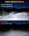 NAOEVO 7 Inch LED Light Bar, 720W 72,000LM Offroad Fog/Driving Lights LED Tractor Lights with Spot Flood Combo Beam, Waterproof LED Work Lights for Truck Boat ATV UTV, 6 Pcs (White)