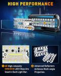 NAOEVO 7 Inch LED Light Bar, 720W 72,000LM Offroad Fog/Driving Lights LED Tractor Lights with Spot Flood Combo Beam, Waterproof LED Work Lights for Truck Boat ATV UTV, 6 Pcs (White)