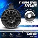 DS18 Bluetooth Marine 4" Tower Speakers with Amplifier