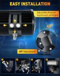 NAOEVO 7 Inch LED Light Bar, 720W 72,000LM Offroad Fog/Driving Lights LED Tractor Lights with Spot Flood Combo Beam, Waterproof LED Work Lights for Truck Boat ATV UTV, 6 Pcs (White)