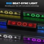 25" Bluetooth UTV Sound Bar with RGB Lighting