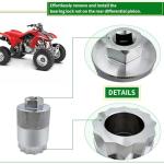 64mm Front Differential Pinion Bearing Lock Nut Tool Socket Wrench Tool for Bearing for Honda ATV Rancher 350 400 420 Foreman 400 450 500 520 Rincon 650 680 TRX 250EX/X Rubicon 500 Recon 250 1995-2024