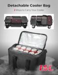 KEMIMOTO ATV Storage Bags, 71L ATV Rear Seat With Storage, 4 Wheeler Cargo Bag with Cooler, Removable Cushion, Fits Most ATVs with Rear Rack, Compatible with Polaris Grizzly Can-Am