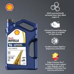 Shell Rotella T6 Full Synthetic 5W-40 Motor Oil, 1 Gallon (3 Pack)