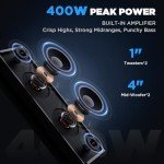 Ehaho 17" Bluetooth UTV Sound Bar with RGB Lighting