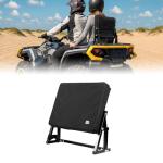 KEMIMOTO Universal ATV Backrest with Storage Pocket, Wide Comfortable Four-Wheeler Backrest, Heavy Duty Steel Frame Compatible with Polaris Suzuki Kawasaki Can Am Grizzly Fourtrax