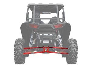 SuperATV Heavy Duty Round Tubed Rear Radius Arms/Rods for Polaris RZR XP 1000 / XP 4 1000 (2014+) - Red | Will Not Fit With Polaris Rear Bumpers