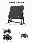 KEMIMOTO Universal ATV Backrest with Storage Pocket, Wide Comfortable Four-Wheeler Backrest, Heavy Duty Steel Frame Compatible with Polaris Suzuki Kawasaki Can Am Grizzly Fourtrax