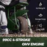 FRP GMB100 Mini Dirt Bike 99CC Gas Powered - 4-Stroke Engine Trail Mini Bike for Youth & Adults, Off-Road Adventure Bike Up to 24 MPH, 185 LBS Capacity, Green