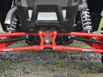 SuperATV Heavy Duty Round Tubed Rear Radius Arms/Rods for Polaris RZR XP 1000 / XP 4 1000 (2014+) - Red | Will Not Fit With Polaris Rear Bumpers
