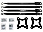 SuperATV Heavy Duty Round Tubed Rear Radius Arms/Rods for Polaris RZR XP 1000 / XP 4 1000 (2014+) - Red | Will Not Fit With Polaris Rear Bumpers