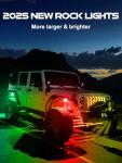 600% Bright RGBW LED Rock Lights Kit for ATVs
