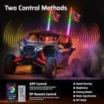 3FT LED Whip Light Set with Speed Sensor