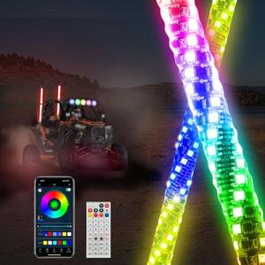 2 Pack LED Whip Lights with App Control