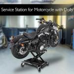 Pyle Heavy Duty Motorcycle Scissor Jack with Wheels