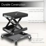 Pyle Heavy Duty Motorcycle Scissor Jack with Wheels