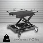 Pyle Heavy Duty Motorcycle Scissor Jack with Wheels