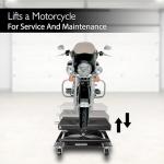 Pyle Heavy Duty Motorcycle Scissor Jack with Wheels