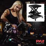 Pyle Heavy Duty Motorcycle Scissor Jack with Wheels