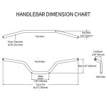 WEIYINGSI Red Aluminum ATV Handlebars 28.75"x7.48