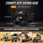 Tokept Heavy Duty Waterproof ATV Cover - 86 Inch