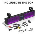 BOSS 26" RGB ATV UTV Sound Bar with Bluetooth