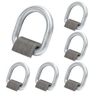 Heavy Duty 1/2" D Rings - 6 Pack
