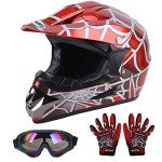 Youth ATV Helmet Set with Gloves and Goggles