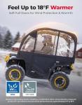 KEMIMOTO Extra Large 3-in-1 ATV Canopy Cover