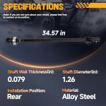 ATVMaster Rear Drive Shaft for Polaris RZR