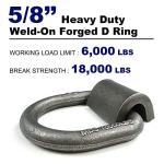 Heavy Duty Weld-On D Ring Tie Down Anchor
