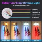 Blogole 4FT LED Whip Lights with Strobe Kit