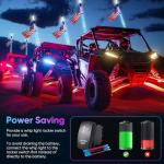 Blogole 4FT LED Whip Lights with Strobe Kit