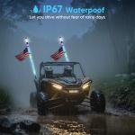 Blogole 4FT LED Whip Lights with Strobe Kit