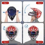 Youth ATV Helmet Set with Gloves and Goggles