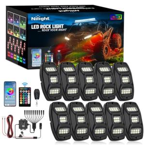 Nilight RGBW LED Rock Lights Kit for ATVs
