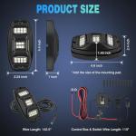 Nilight RGBW LED Rock Lights Kit for ATVs